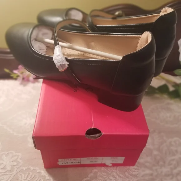 NEW Woman Mary Jane Shoes Low Heels Dress Pumps 2 Inch Chunky Heel Ankle - Picture 7 of 8